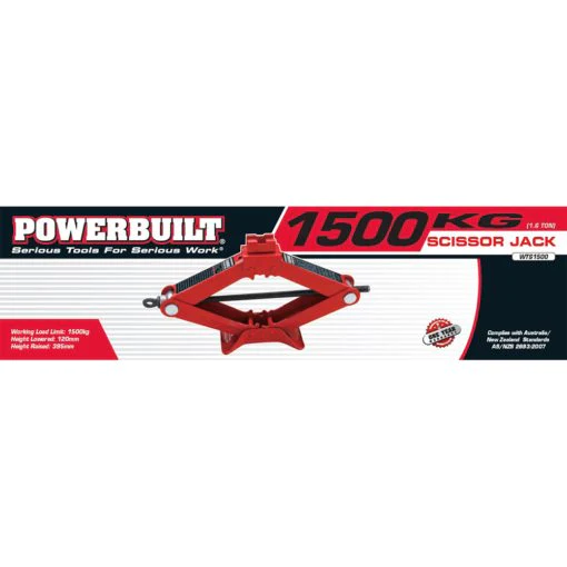 Powerbuilt 1.6 Ton / 1500Kg Scissor Jack