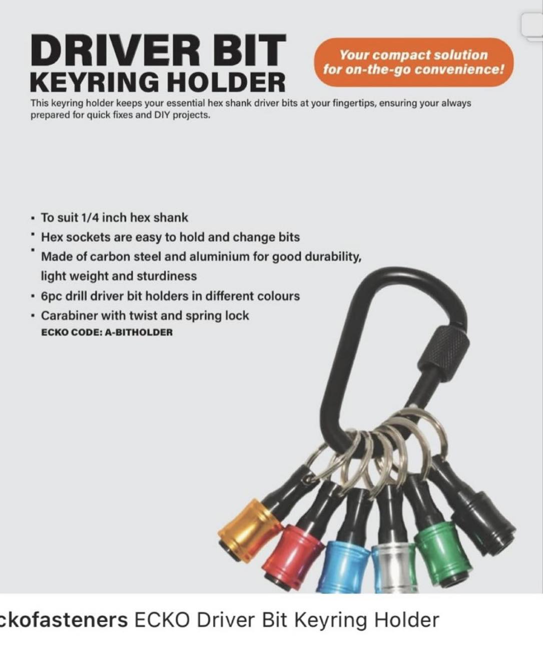 Ecko Driver Bit Keyring Holder