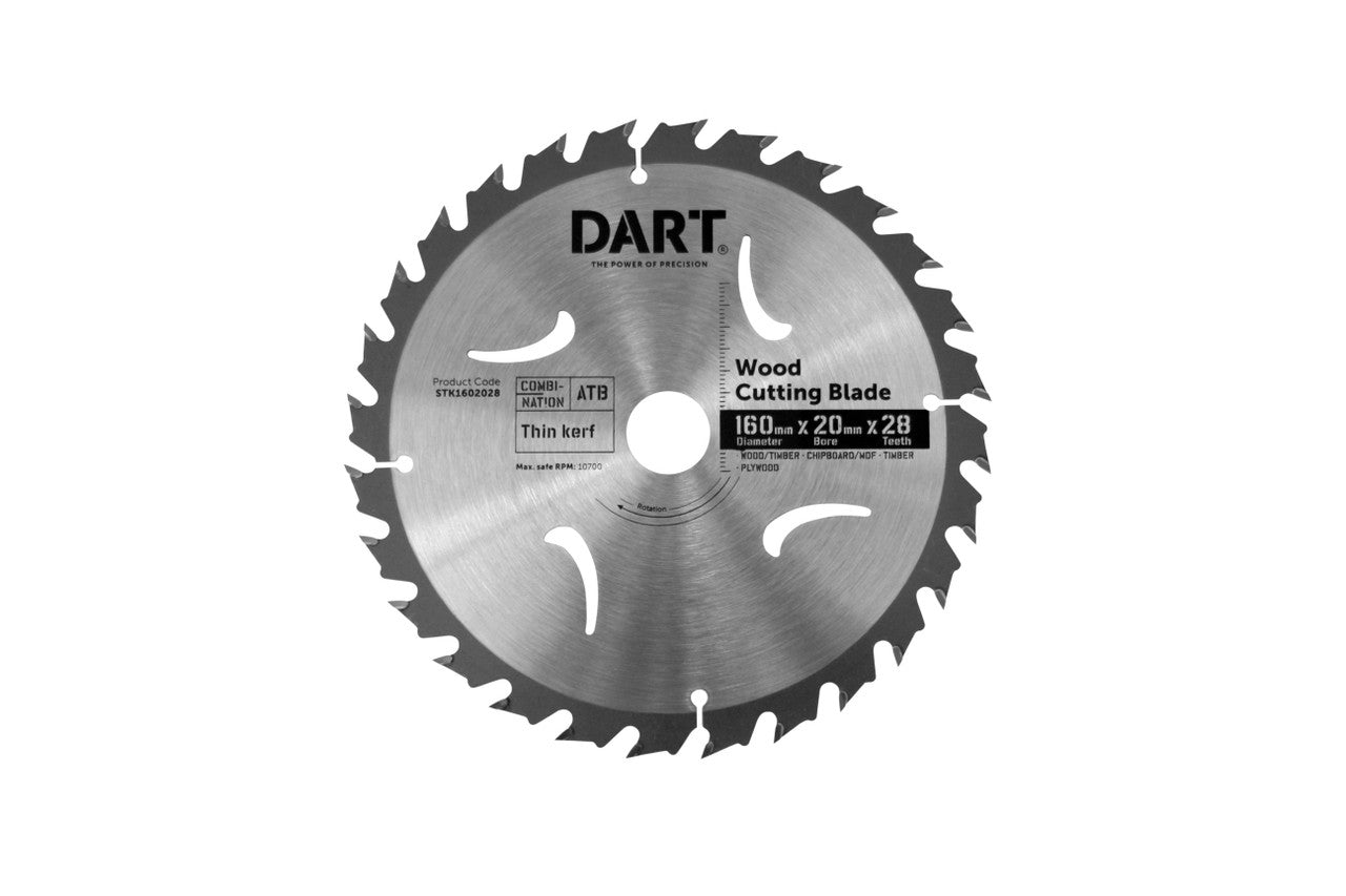DART Timber Blade 160mm 28T 20mm Bore