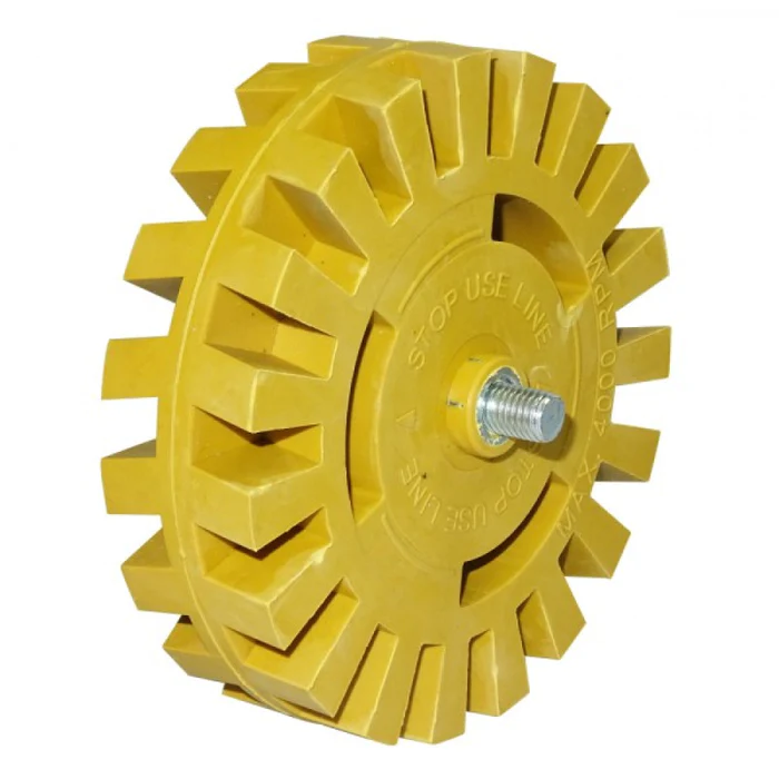 Eraser Wheel Notched, threaded & plain spindle