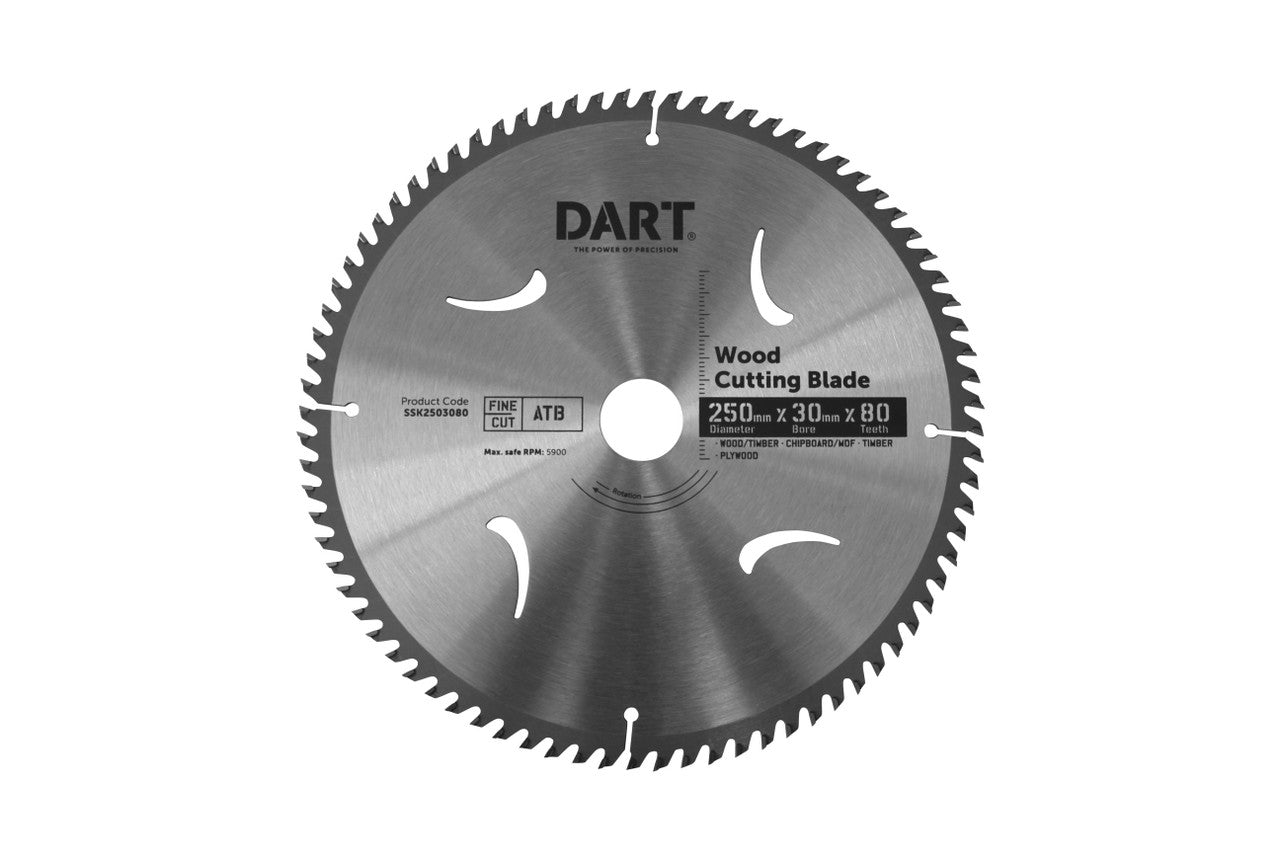 DART Timber Blade 250mm x 80T x 30mm Bore