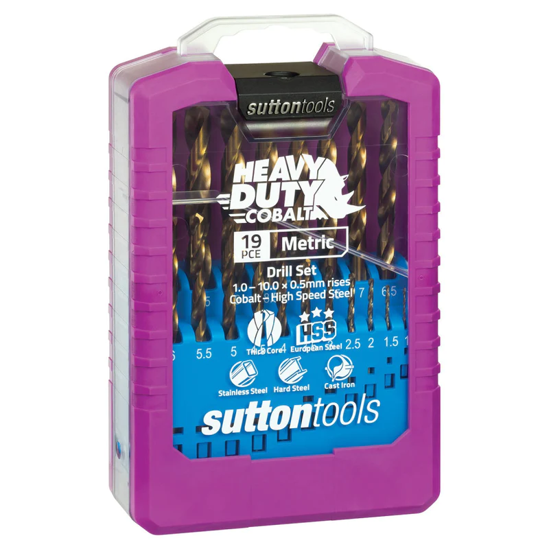 Sutton Tools 19 Piece Jobber Drill Sets – Heavy Duty Cobalt