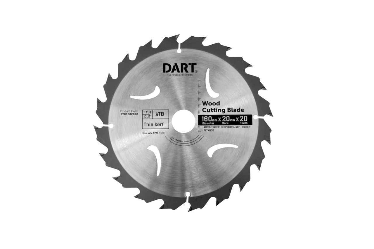 DART Timber Blade 160mm x 20T x 20mm Bore