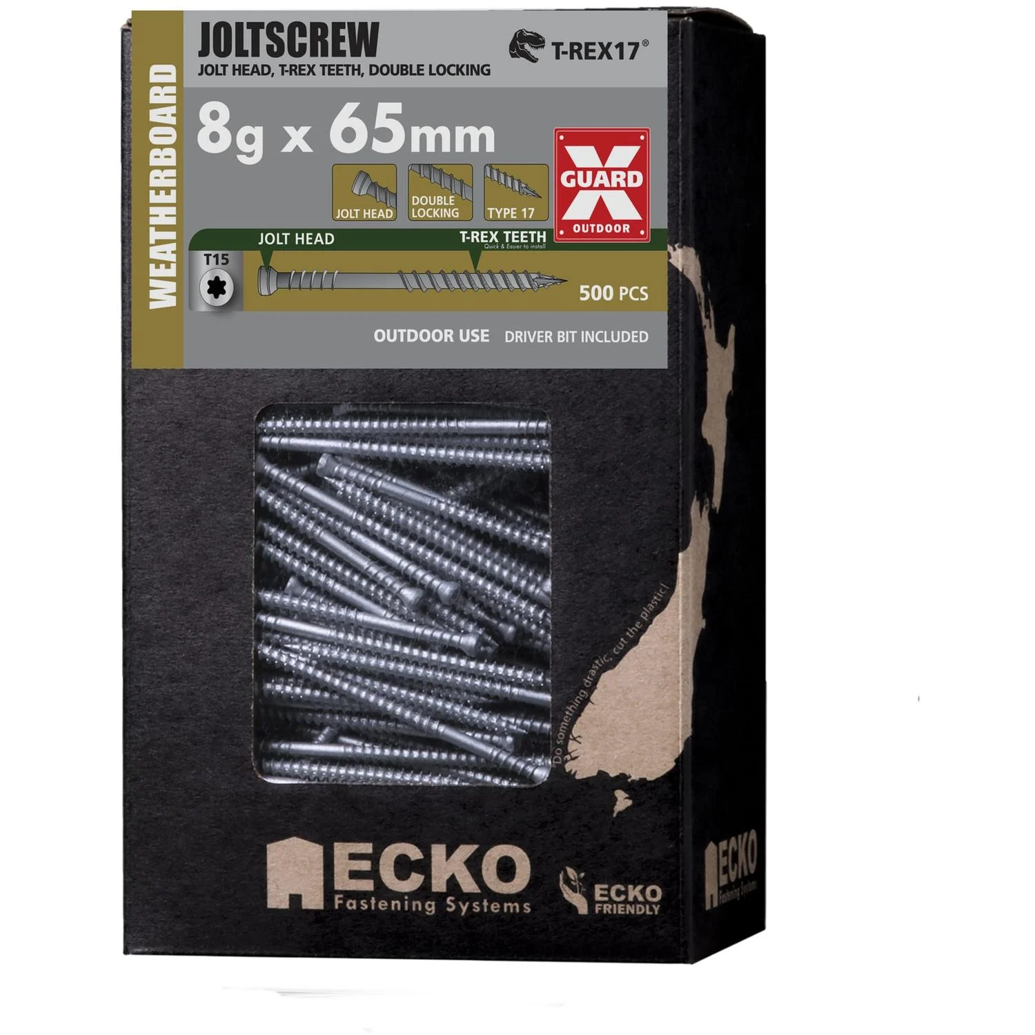 Ecko Joltscrew 8G X 65Mm Xguard Galvanised Star Drive T15 (5 Outer)