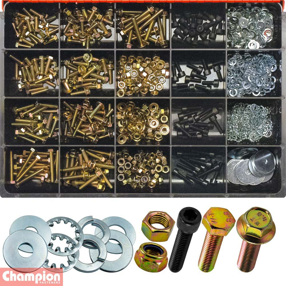 Champion Master Kit 781pc 6mm Bolt & Nut Asst GR8.8