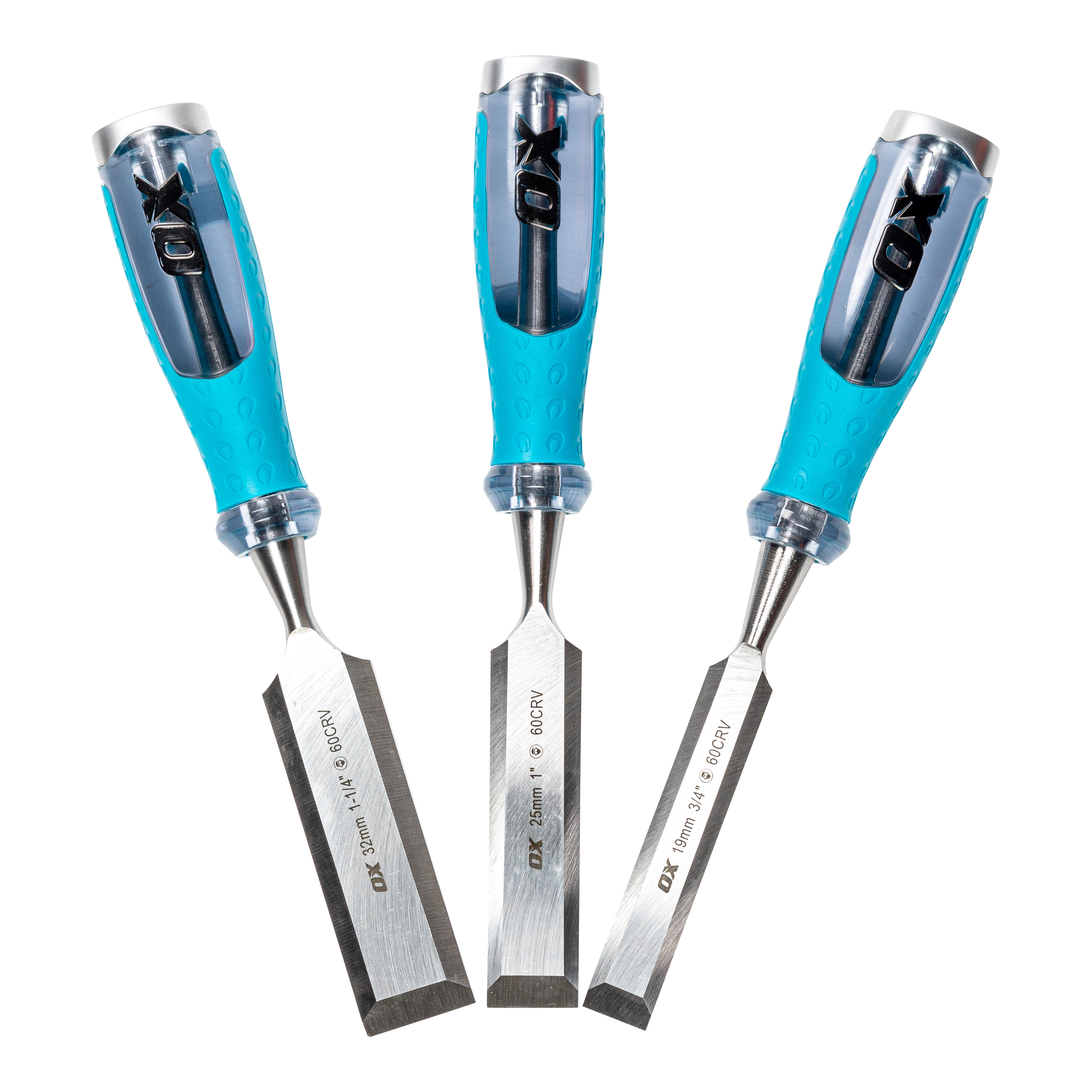OX Pro 3 piece chisel set 19mm-32mm