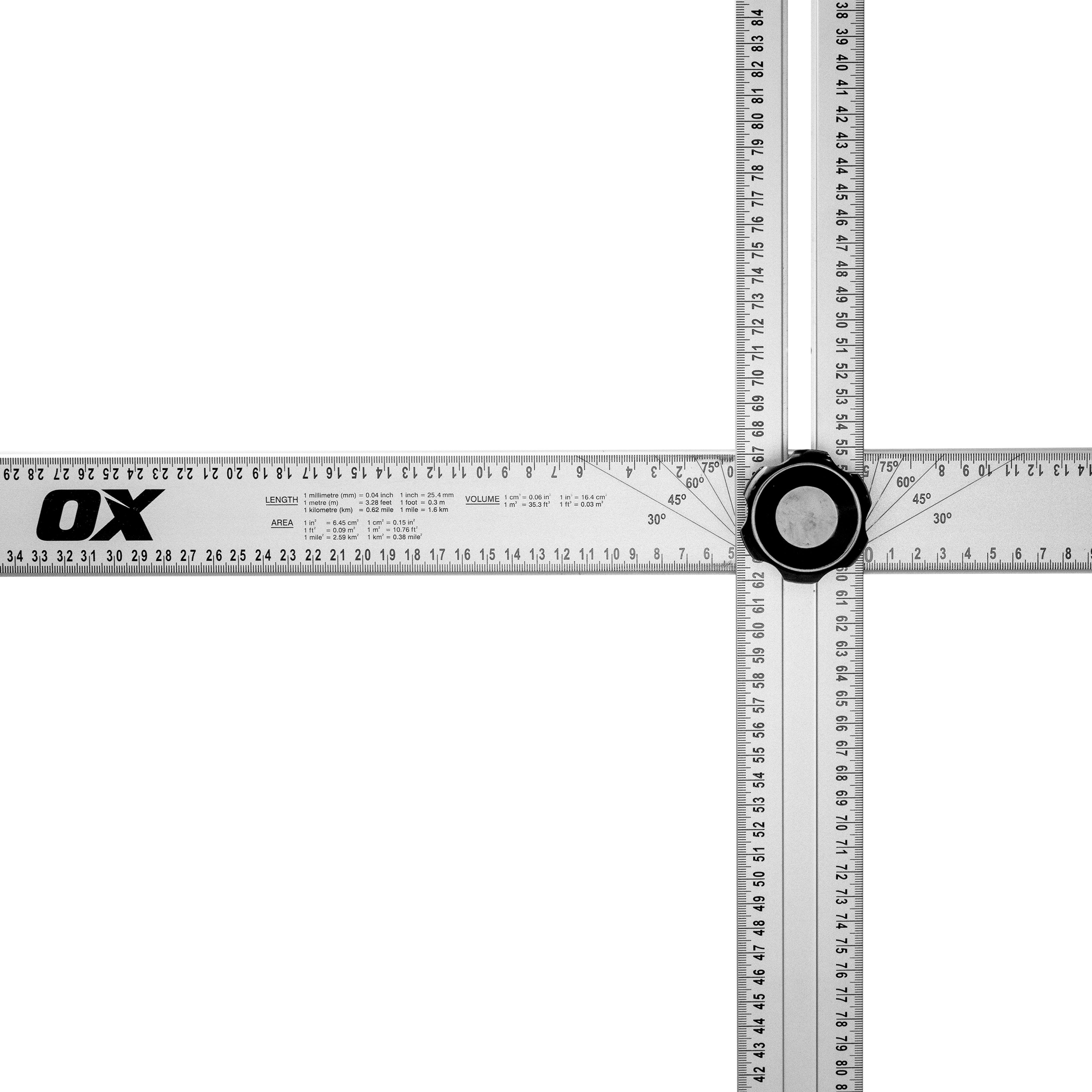 OX Pro Adjustable T Square - Metric Markings - 1200mm
