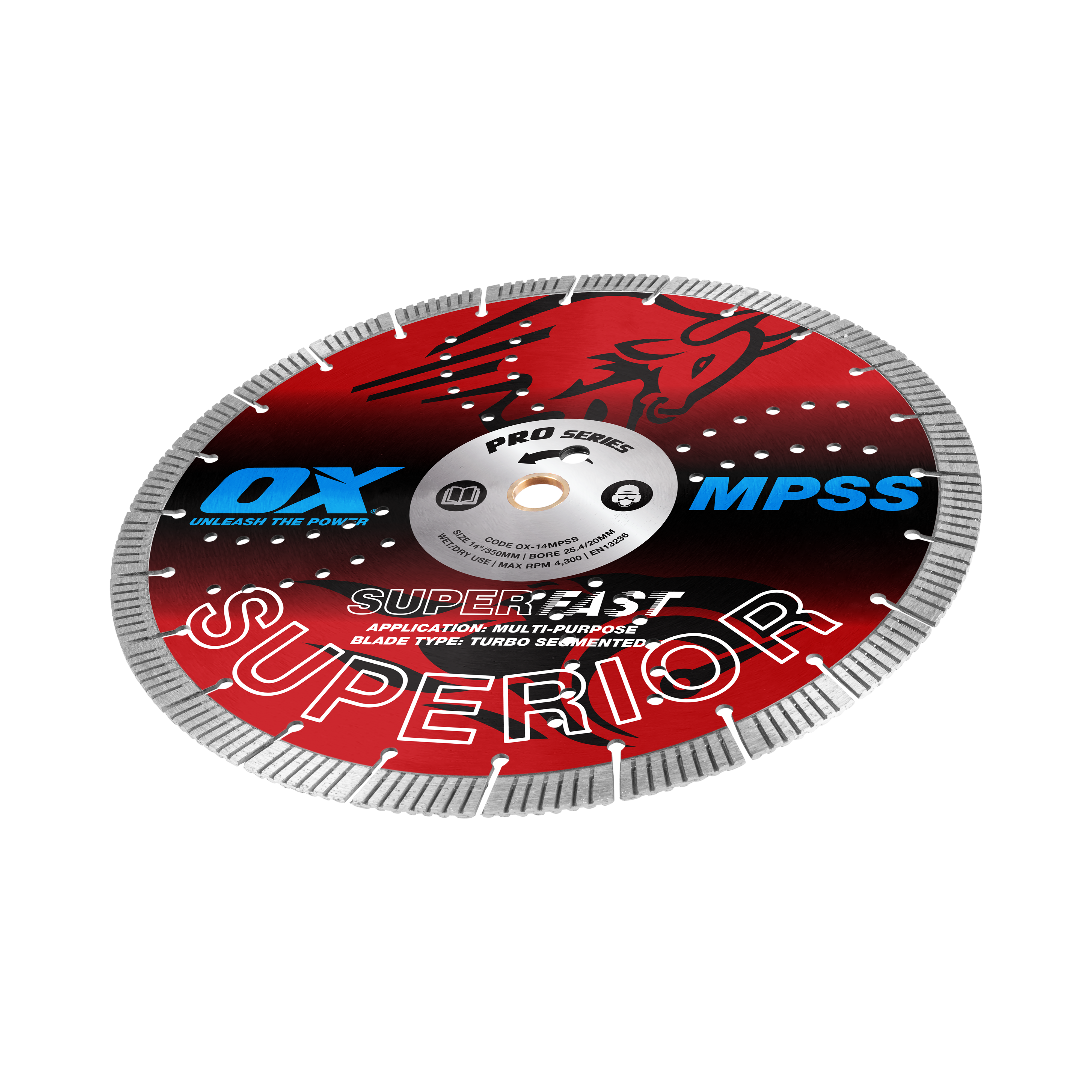 OX Pro Superior Superfast Turbo Segmented Blade 350mm - Multi-Purpose