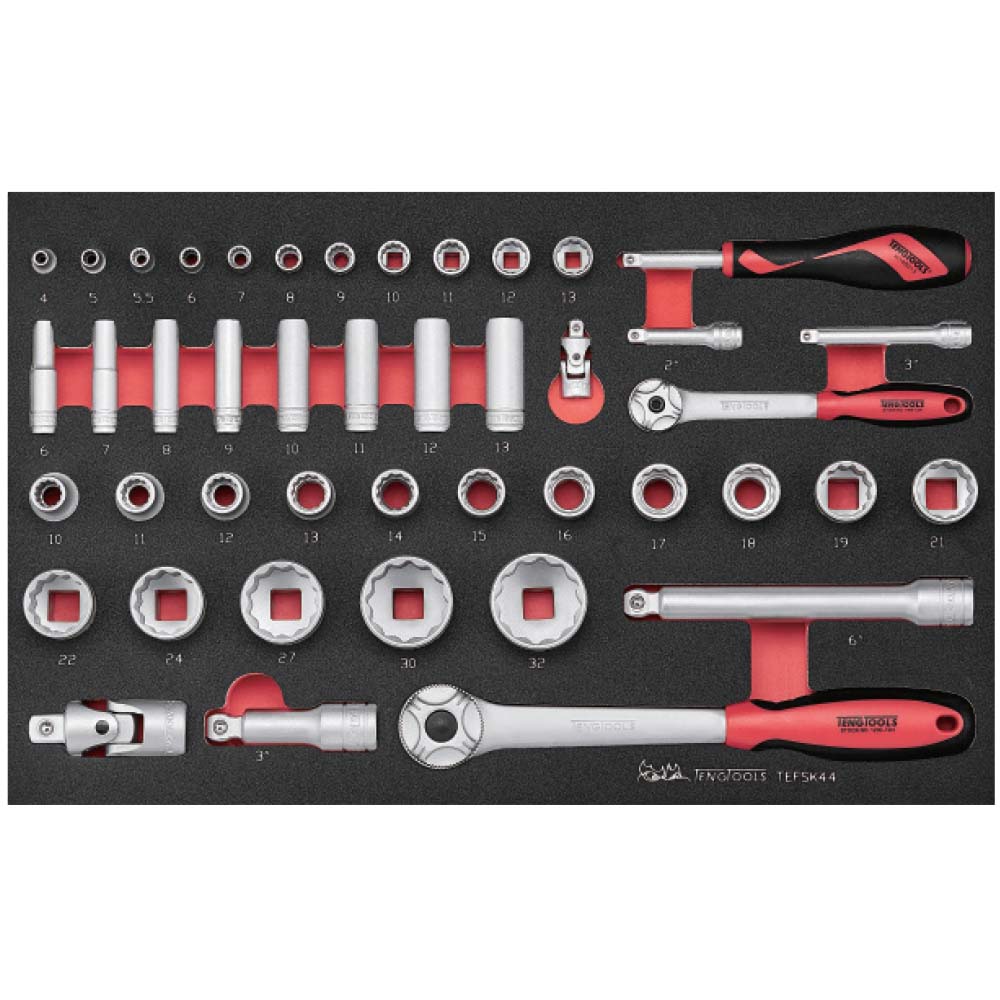 Teng 44Pcsocket Set 1/4In And 1/2In Drive