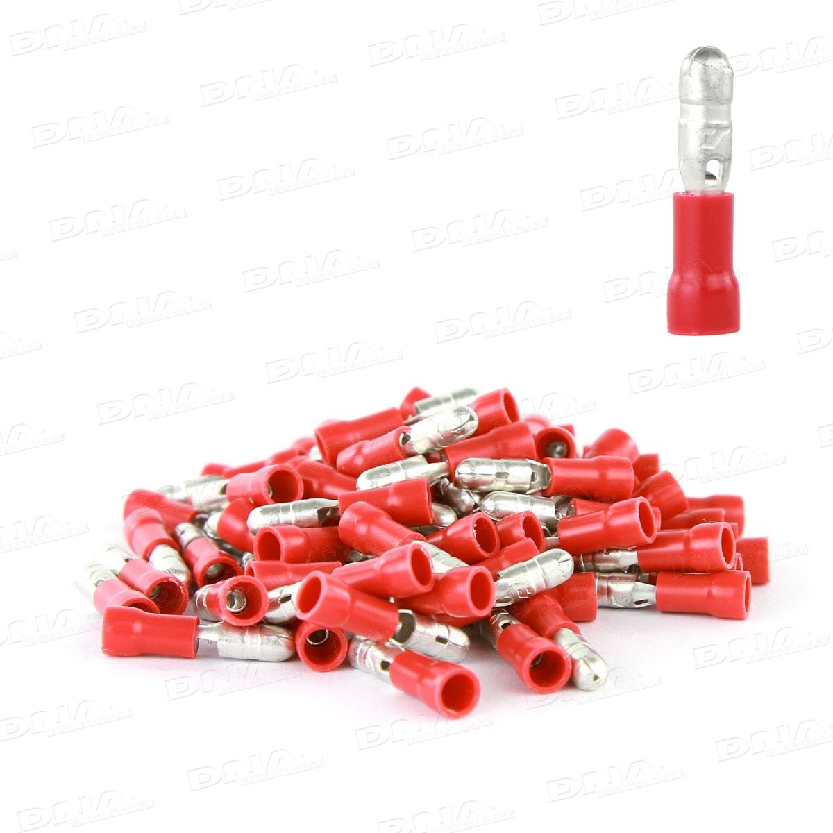 Red Male Bullet Terminals 4Mm - Pack Of 100