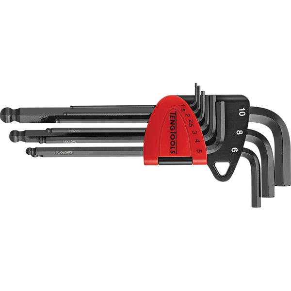 Teng 9Pc Ball-End Metric Hex Key Set - 1.5-10.0Mm