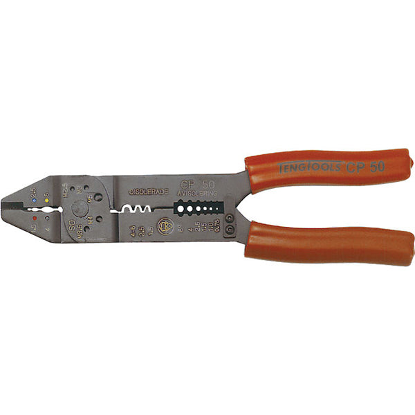 Teng 9In Crimping / Wire Stripper (Red)