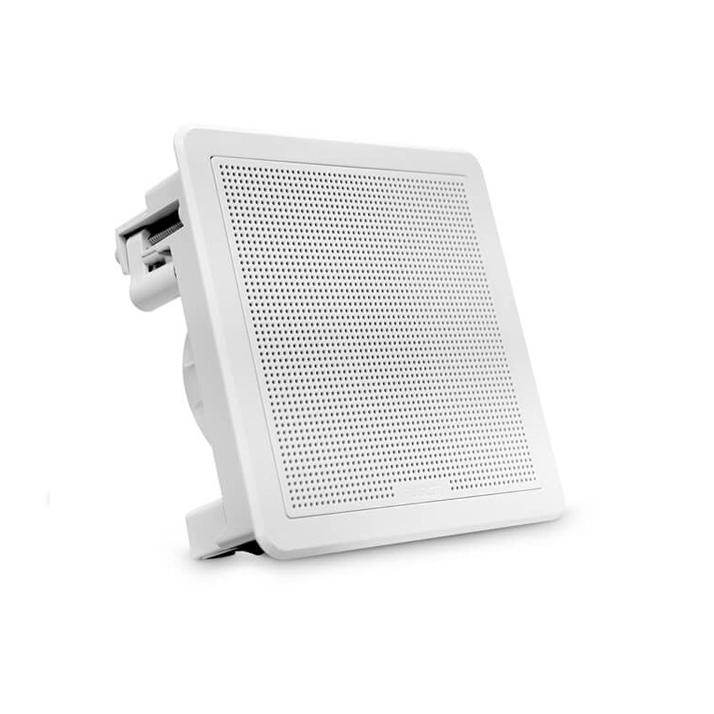 Fusion Fm Series 6.5" 120-Watt Square White Flush Mount Marine Speakers (Pair)