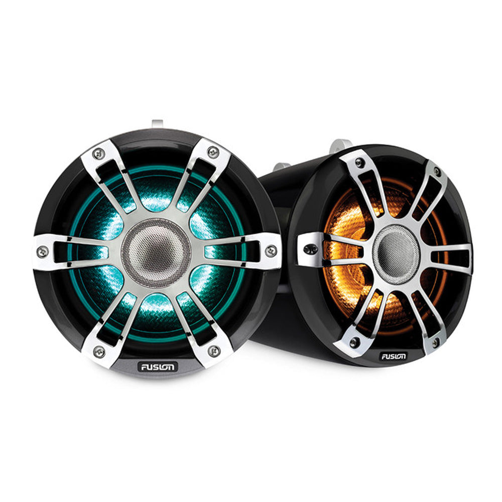 Fusion 6.5" Tower Speakers Grey Chrome With Crgbw Lighting Sg-Flt652Spc (Per Pair)