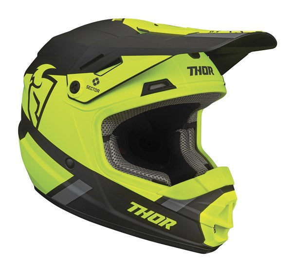 Helmet S23Y Thor Mx Sector Split Youth Mips Acid Black Small