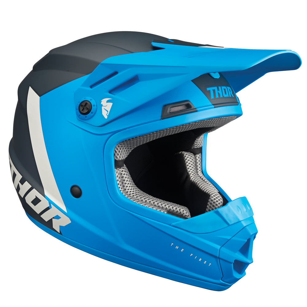 Helmet S23Y Thor Mx Sector Chev Blue Lt Grey Youth Large
