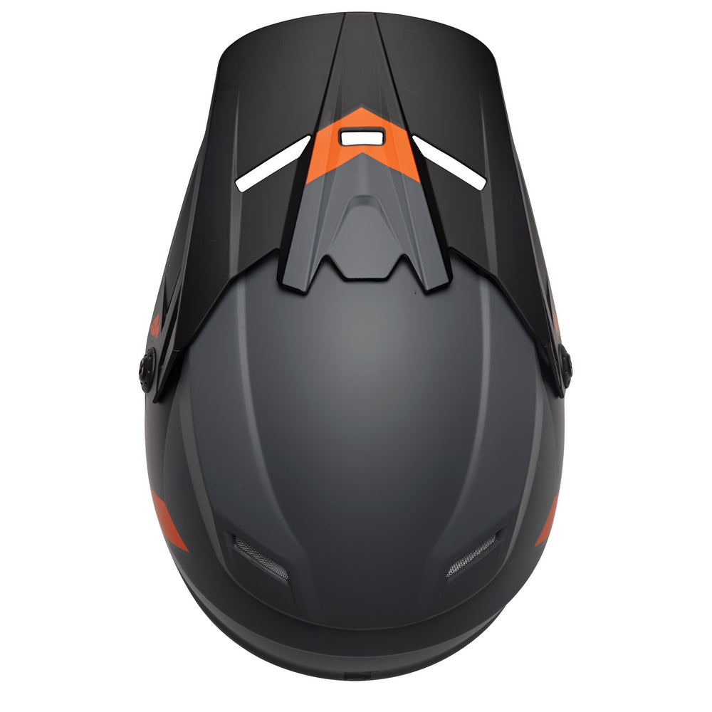 Helmet S23Y Thor Mx Sector Chev Charcoal Orange Youth Medium