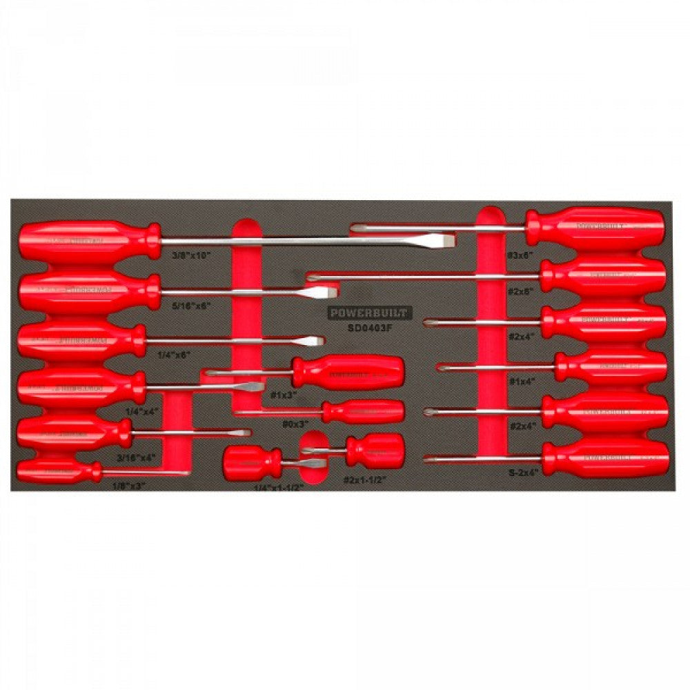 17Pc Screwdriver Tray