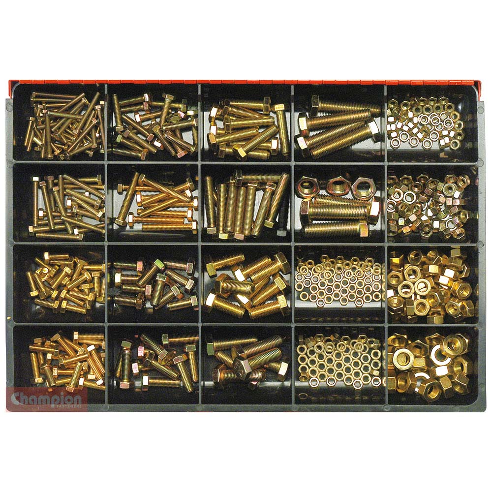 Champion Master Kit 480Pc Metric Bolt  Set Screw & Nut Asst