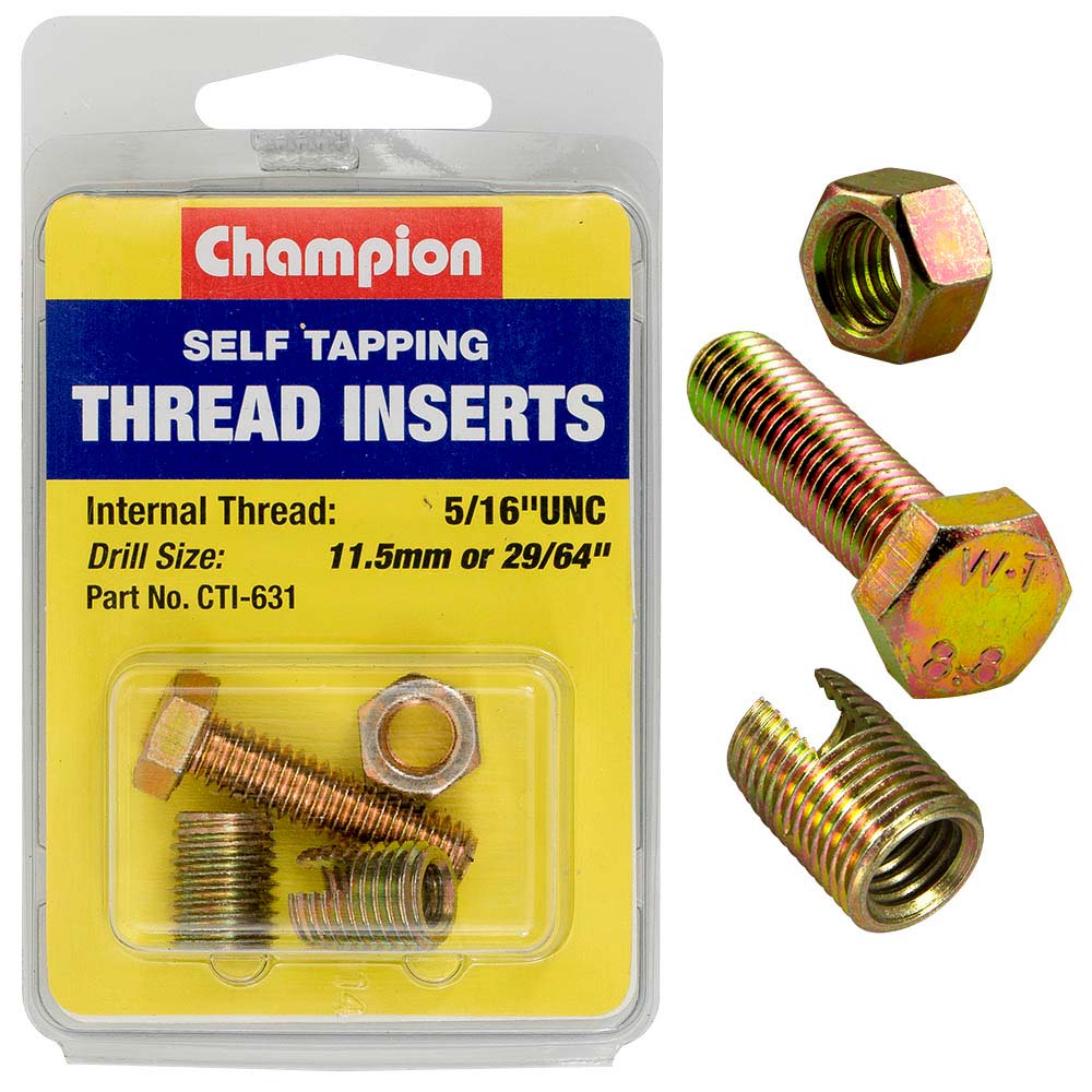 Champion S/Tapp. Thread Insert - 5/16In Unc -2Pk