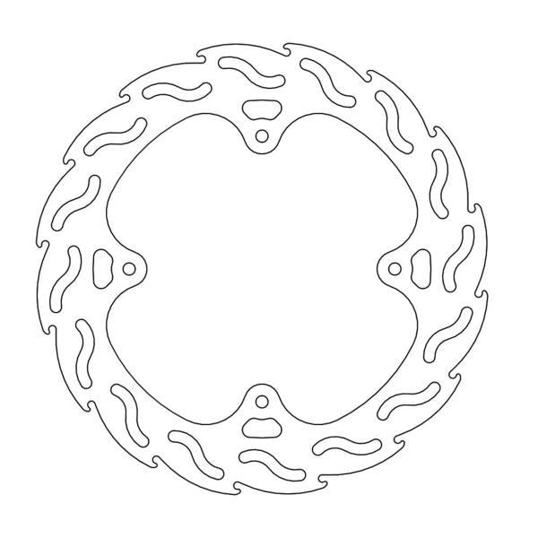 Brake Disc Rear Moto Master Flame Honda Cr125R Cr250R 02-07 Crf250R 04-20 Crf250X 04-17 Crf450R