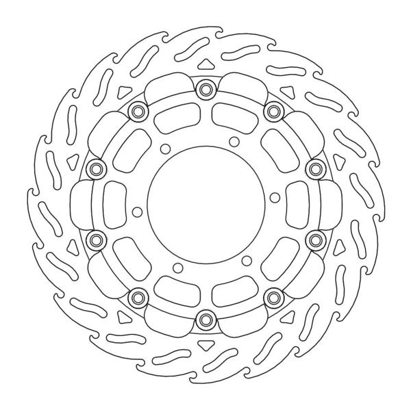 Left Front Rotor Moto Master Flame Suzuki Gsxr600 Gsxr750 08-17 Gsxr1000 09-15 Gsxr1000 (Abs) 15-17