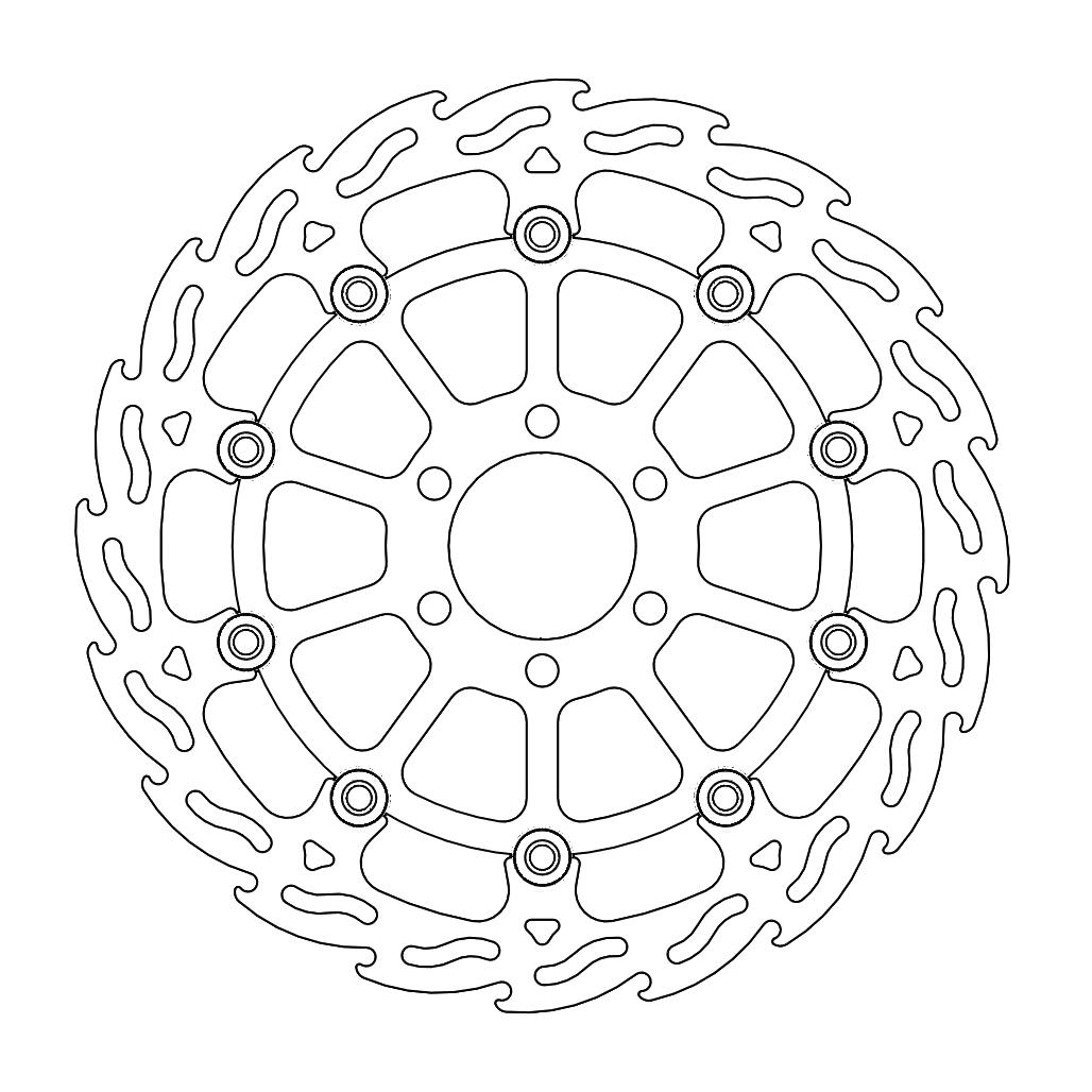 Front Brake Disc Moto Master Flame Floating Ktm 125 Duke  390 Duke 13-16 200 Duke 13-21 Rc390 14-16
