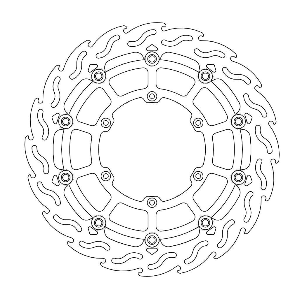 Brake Disc Front Moto Master Flame Oversize 320Mm Kawasaki Yamaha