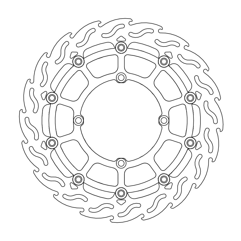 Brake Disc Front Moto Master Flame Oversized 320Mm Suzuki Rmz250 07-21 Rmz450 05-21 Rmx450 10-19