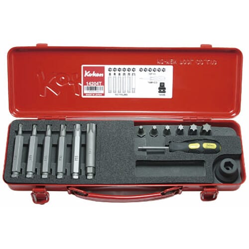 Koken 14210T Impact Torx Bit Socket Set 14Pc 1/2"Dr T30-T60