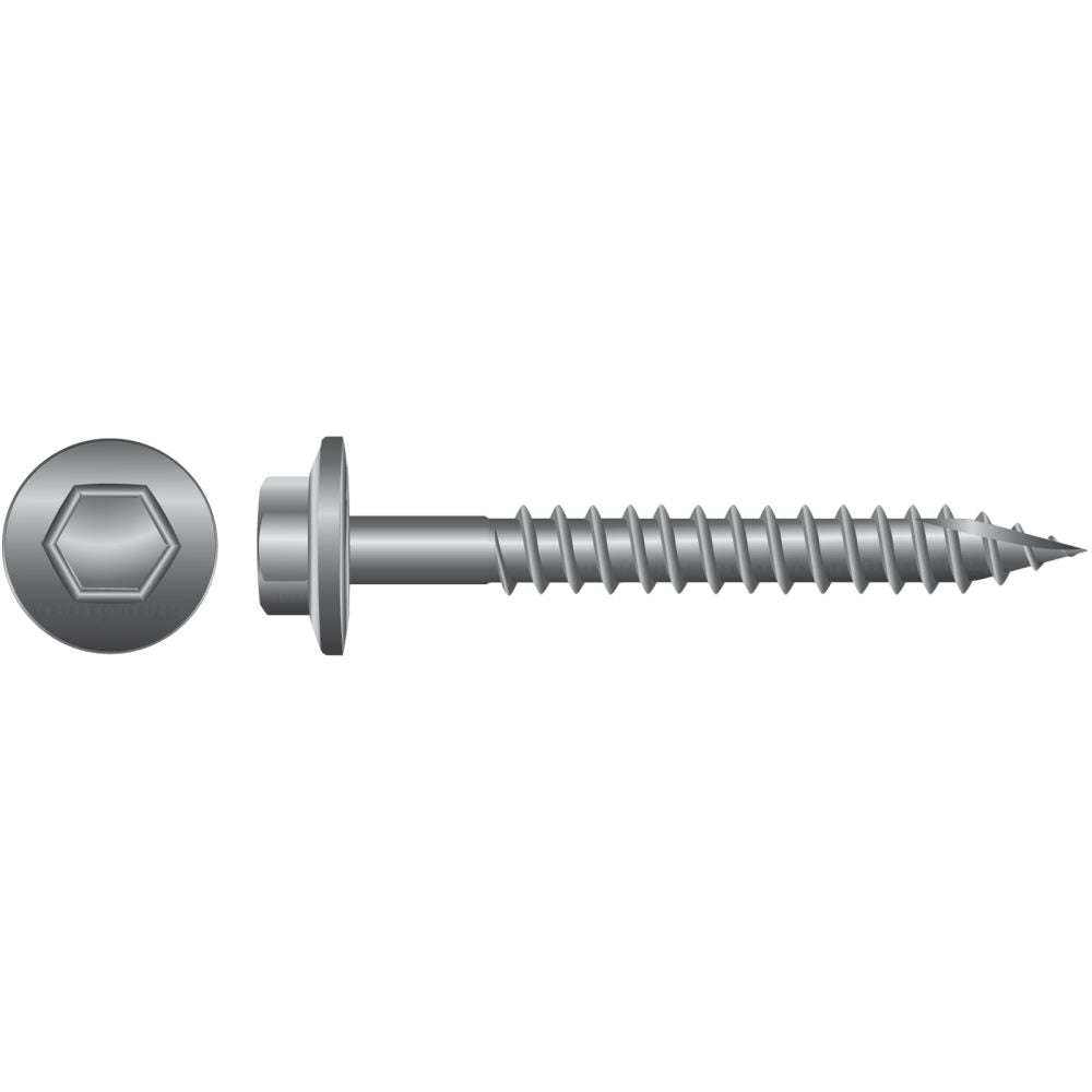 12G X 50Mm Stainless Hex Flange Head Timber Screw (250 Pack)