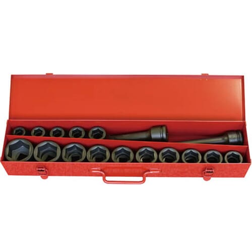 Koken 16245M Impact Socket Set 17Pc 6Pt 3/4"Dr 19-50Mm