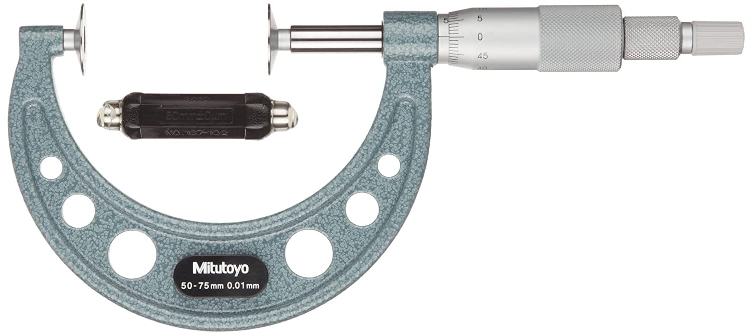 Mitutoyo Disk Micrometer 25-50Mm Non Rotating Spindle