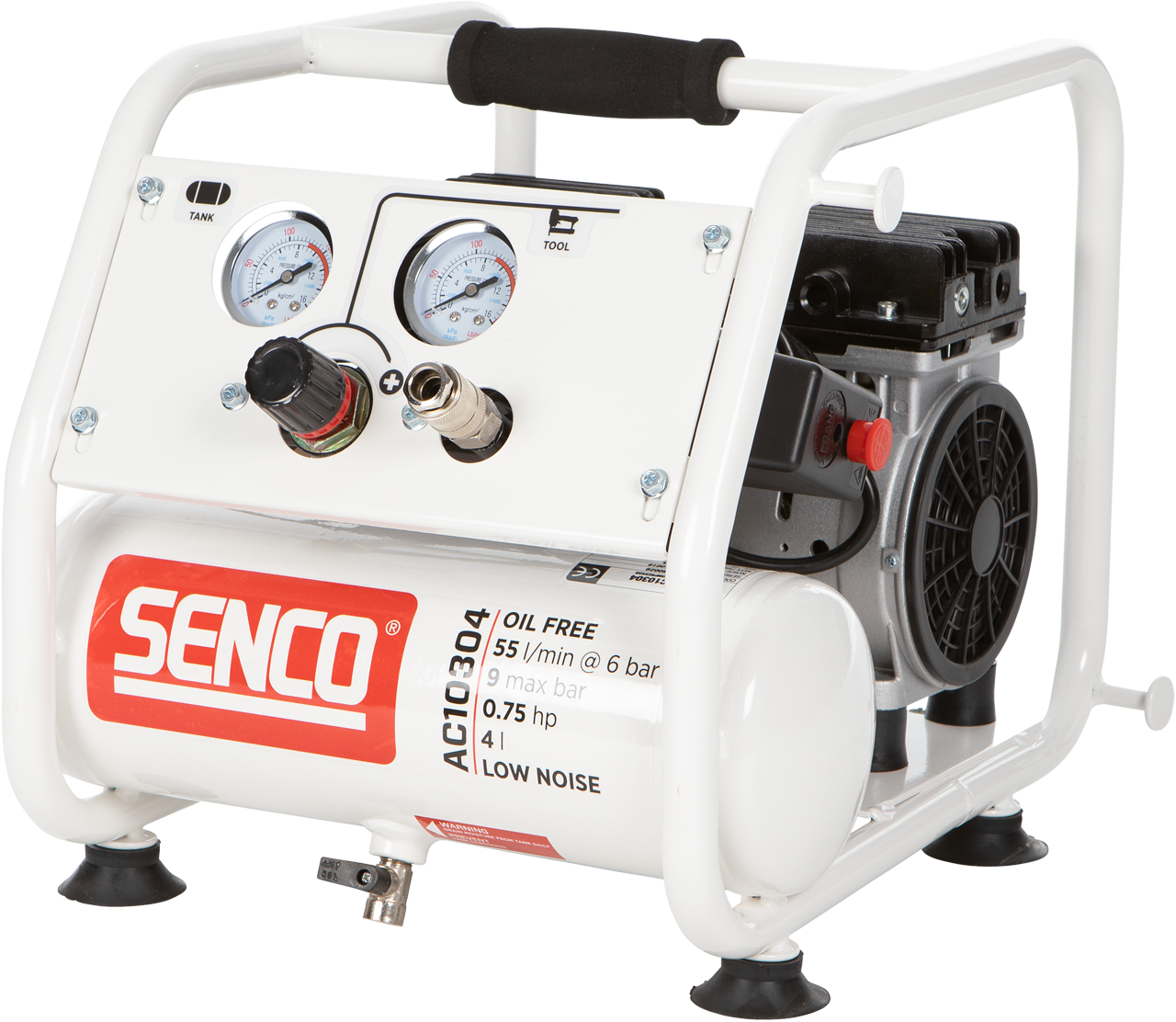 Senco Compressor 4L Oil Free 0.75Hp - Aluminium Tank
