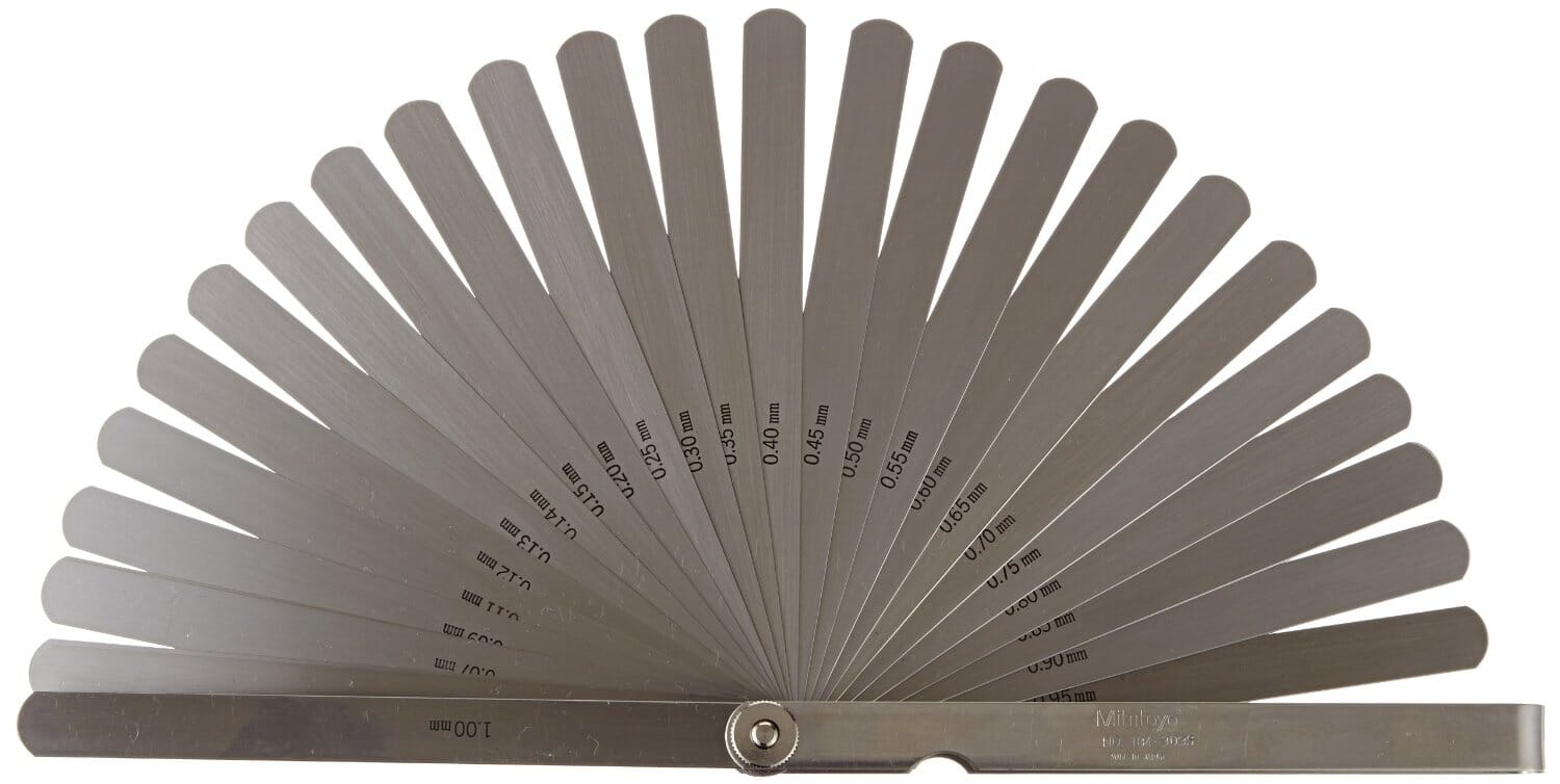 Mitutoyo Feeler Gauge 0.05 - 1.0Mm 28Pc 150Mm Long Leaf