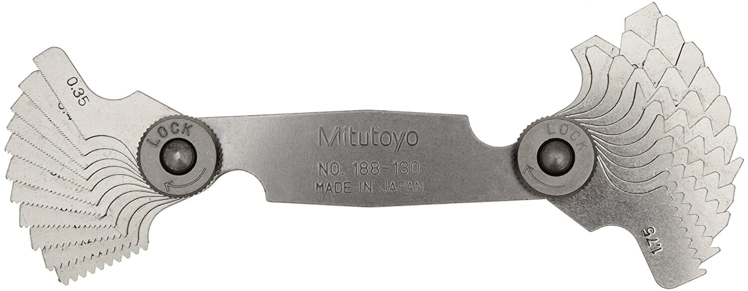 Mitutoyo Thread Gauge 0.35-6Mm Metric