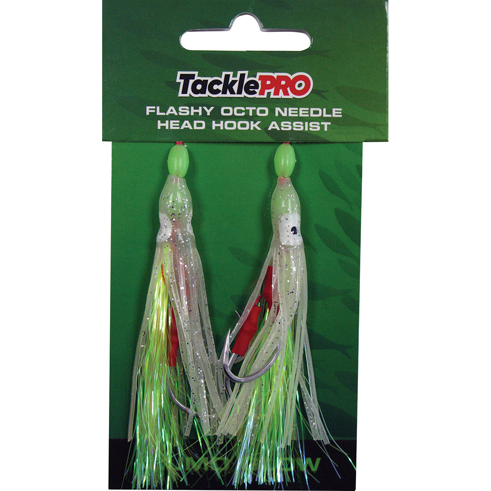 Tacklepro Flashy Octopus Assist Hook - Lumo Glow - 2Pc