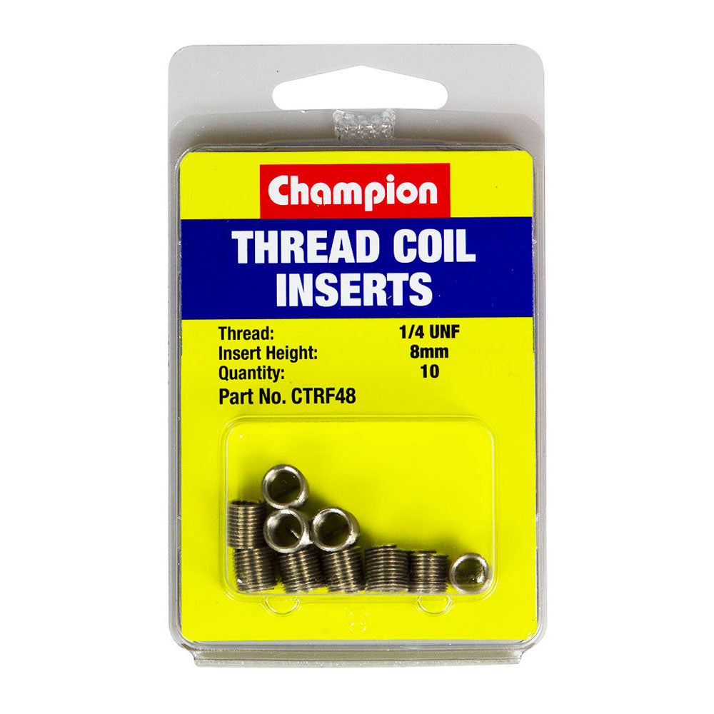 Champion 1/4In Unf X 8Mm Thread Insert Refills -10Pk