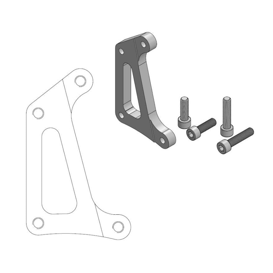Front Brake Caliper Adapter Moto Master For 320Mm Disc & Super Motard Caliper
