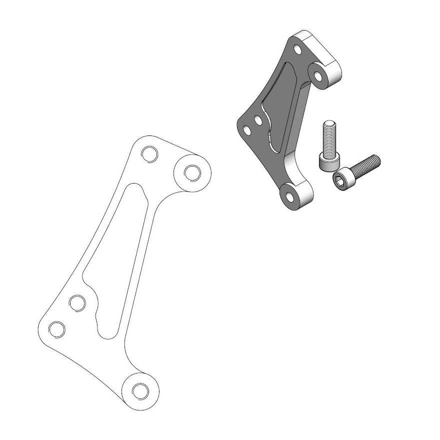 *Brake Adapter For Moto Master Super Motard Caliper 210102 Ktm Husqvarna