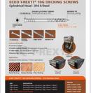 ECKO T-REX17® 10G x 75mm Cylindrical Head SS316 Decking Screws (500 Box)
