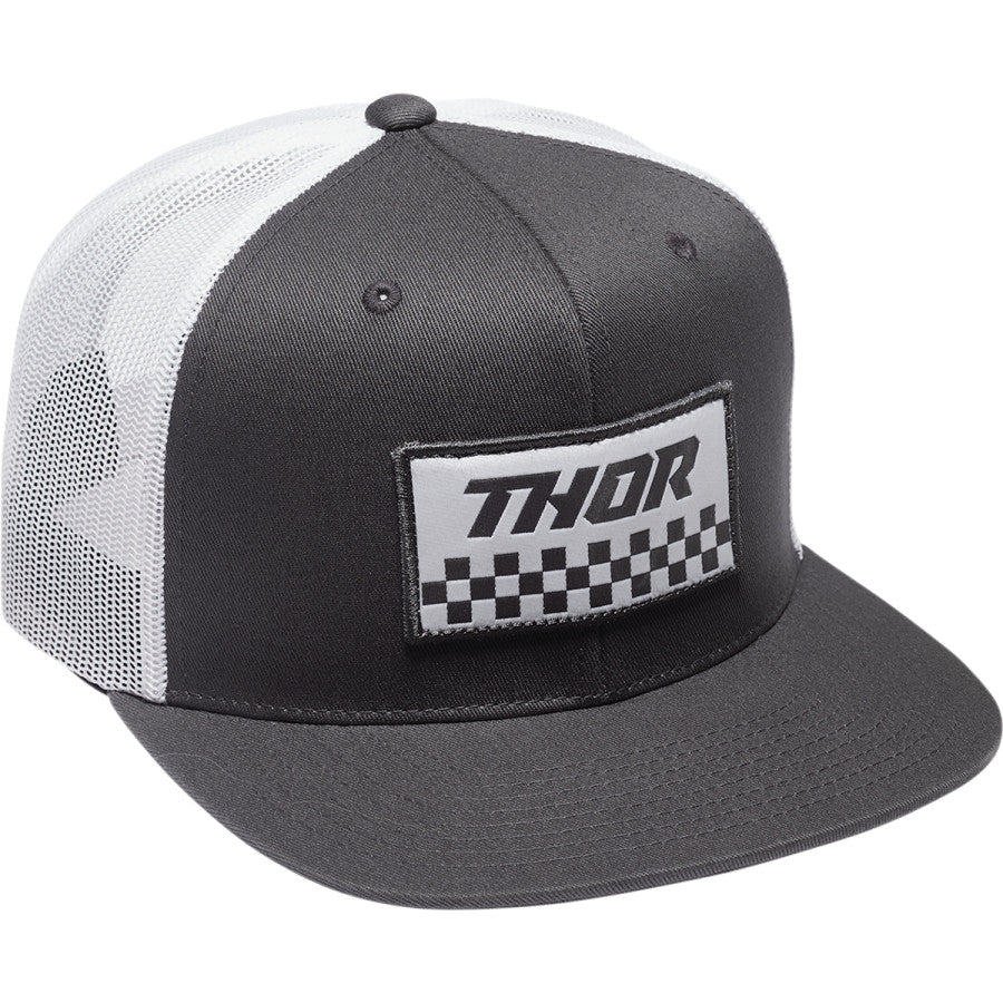 Hat Thor Checkers Trucker Snapback Gray / White One Size