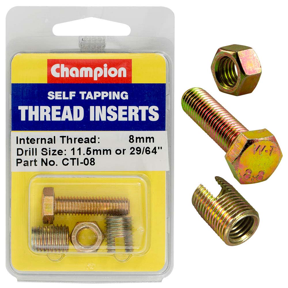 Champion S/Tapp. Thread Insert - M8 X 1.25Mm -2Pk