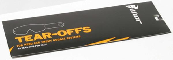 Goggle Thor Tear Offs 10Pk Hero And Enemy