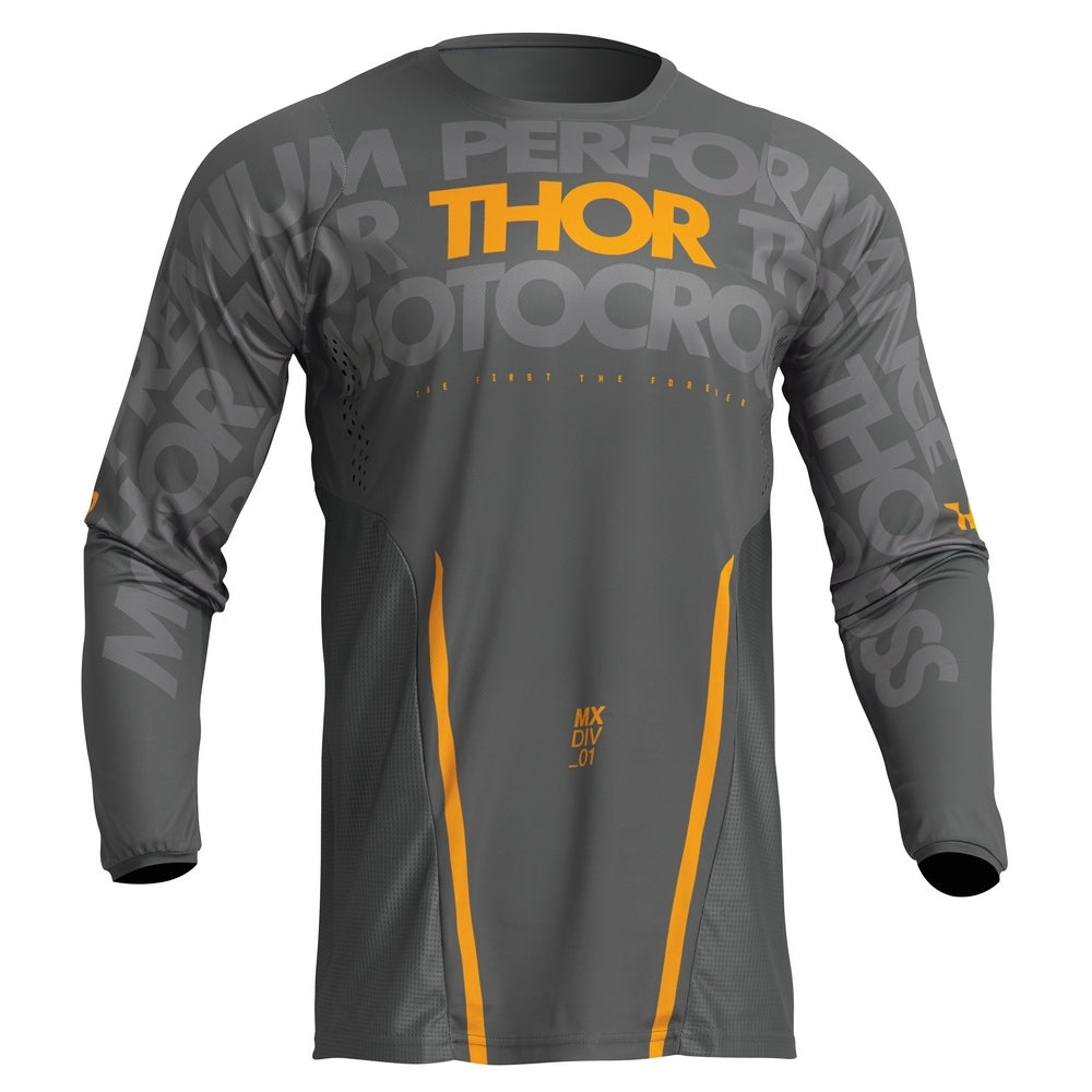 Jersey S23 Thor Mx Pulse Mono Gray/Yellow Small