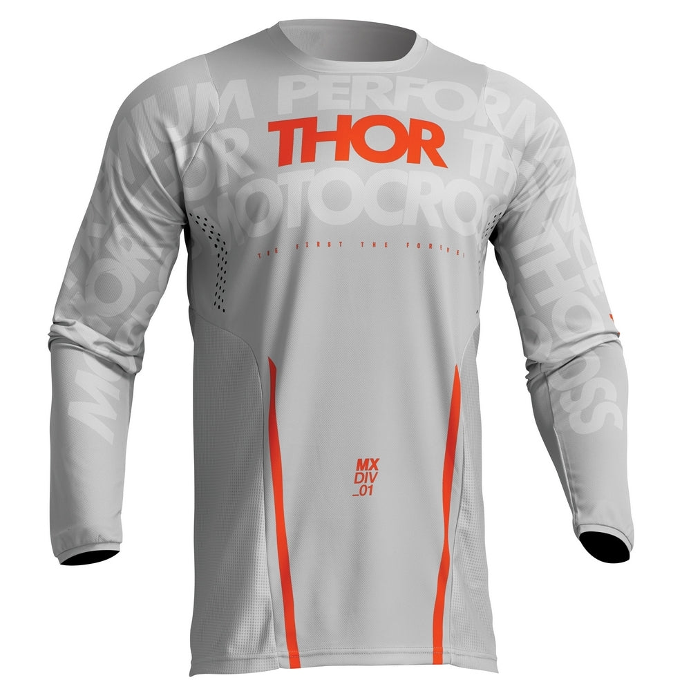 Jersey S23 Thor Mx Pulse Mono Gray/Orange 2Xl