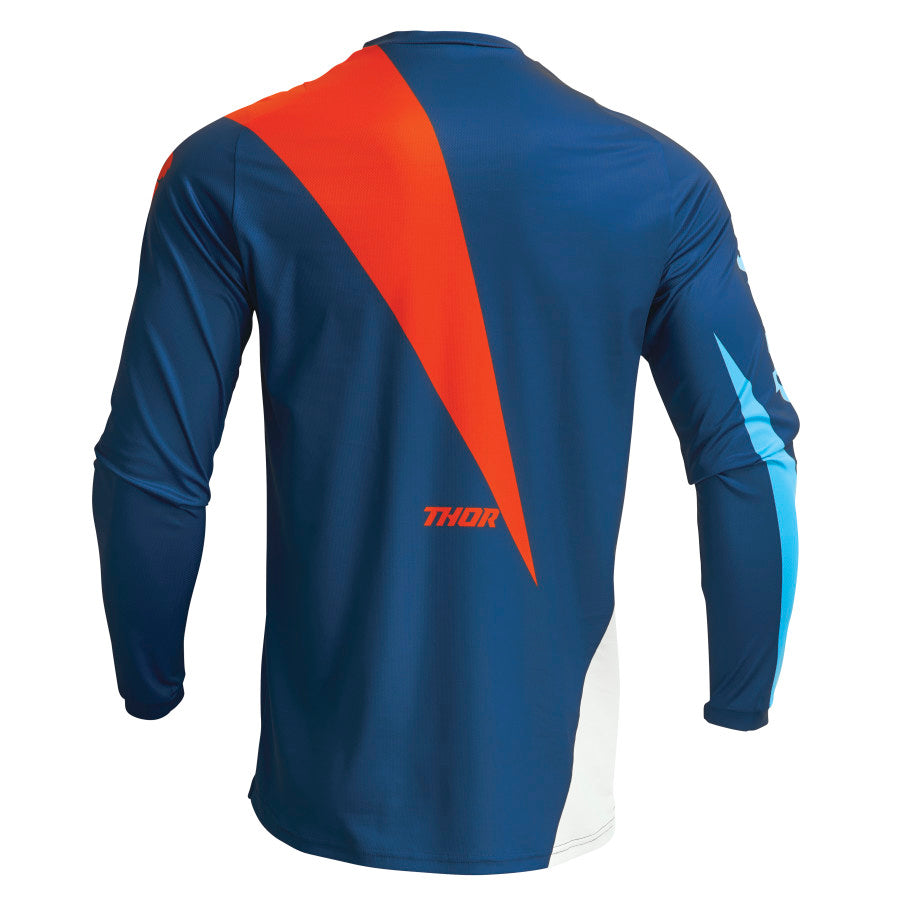 Jersey S23 Thor Mx Sector Youth Edge Navy/Orange Xs