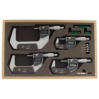 Mitutoyo Set Digimatic Micrometers 0 - 4"/100Mm Ip65 Coolant Proof