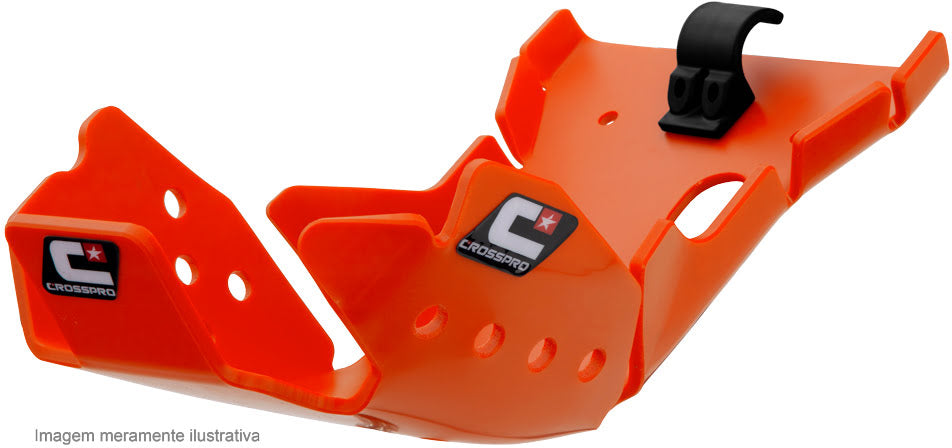 Skid Plate Crosspro Ec Dtc Enduro Plastic Ktm 250Exc Tpi 250Sx 250Xc 300Exc Tpi 2020 Orange