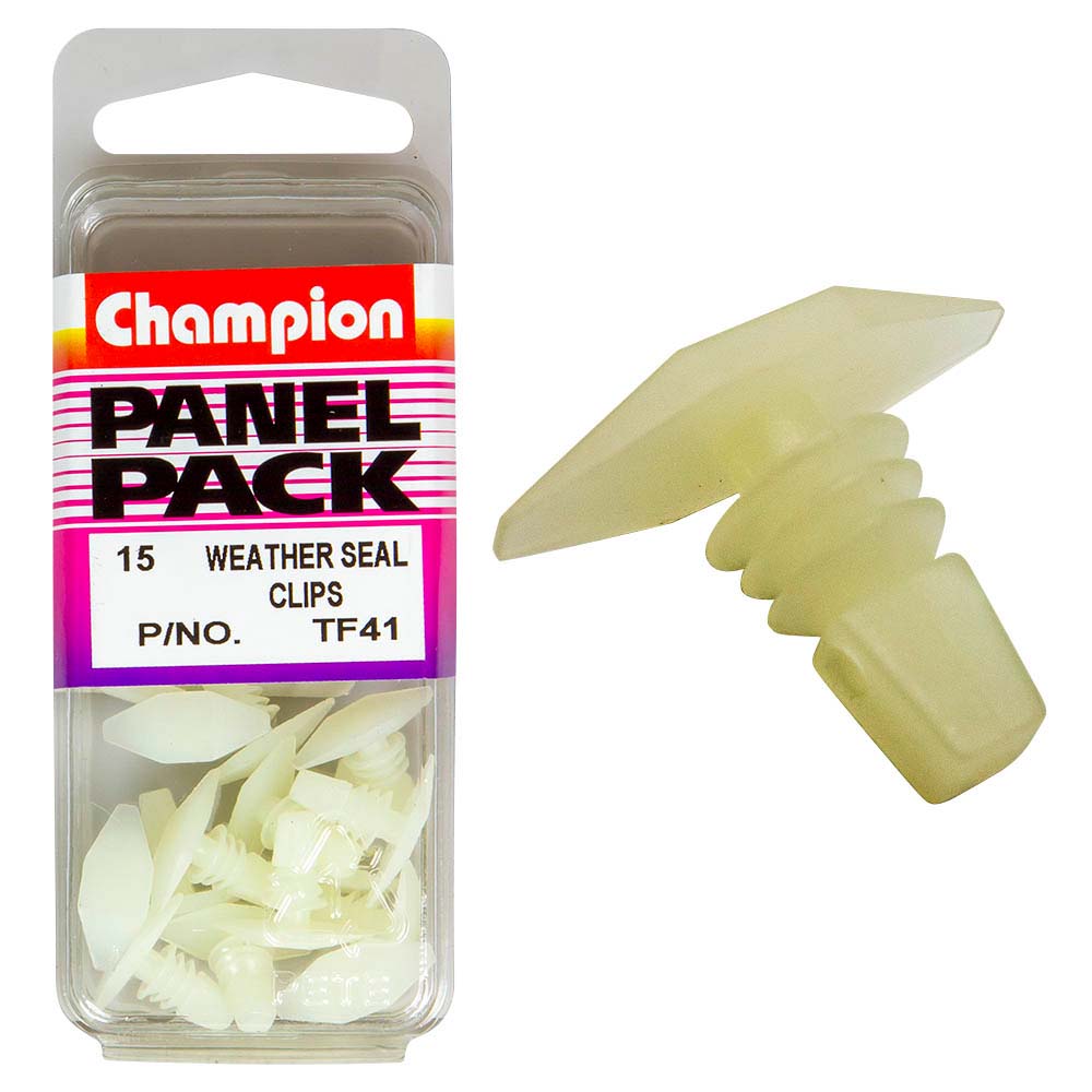 Champion Universal Weather Seal Clip White -15Pk